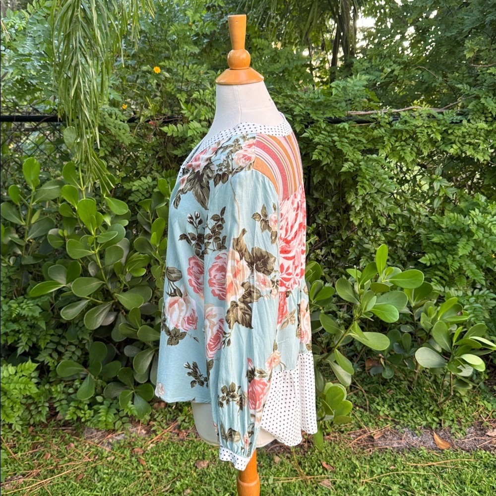Soft Surroundings Montage Mixed Tunic Floral Bohemian Flowy Style, size small - Picture 3 of 7